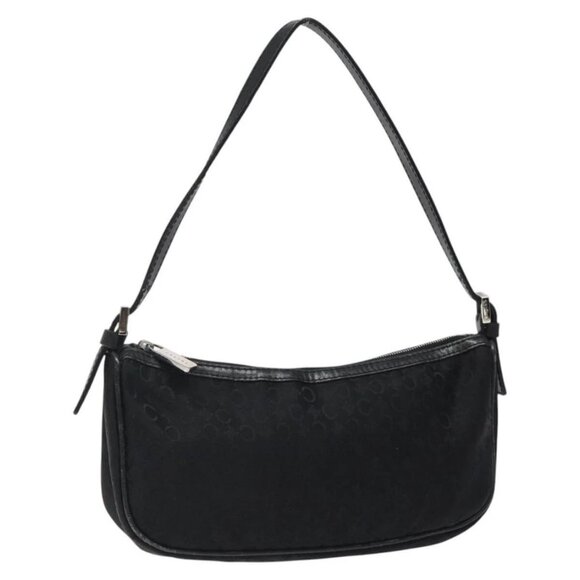 CELINE C Macadam Canvas Pouch Black Auth yk18405 - Picture 1 of 16